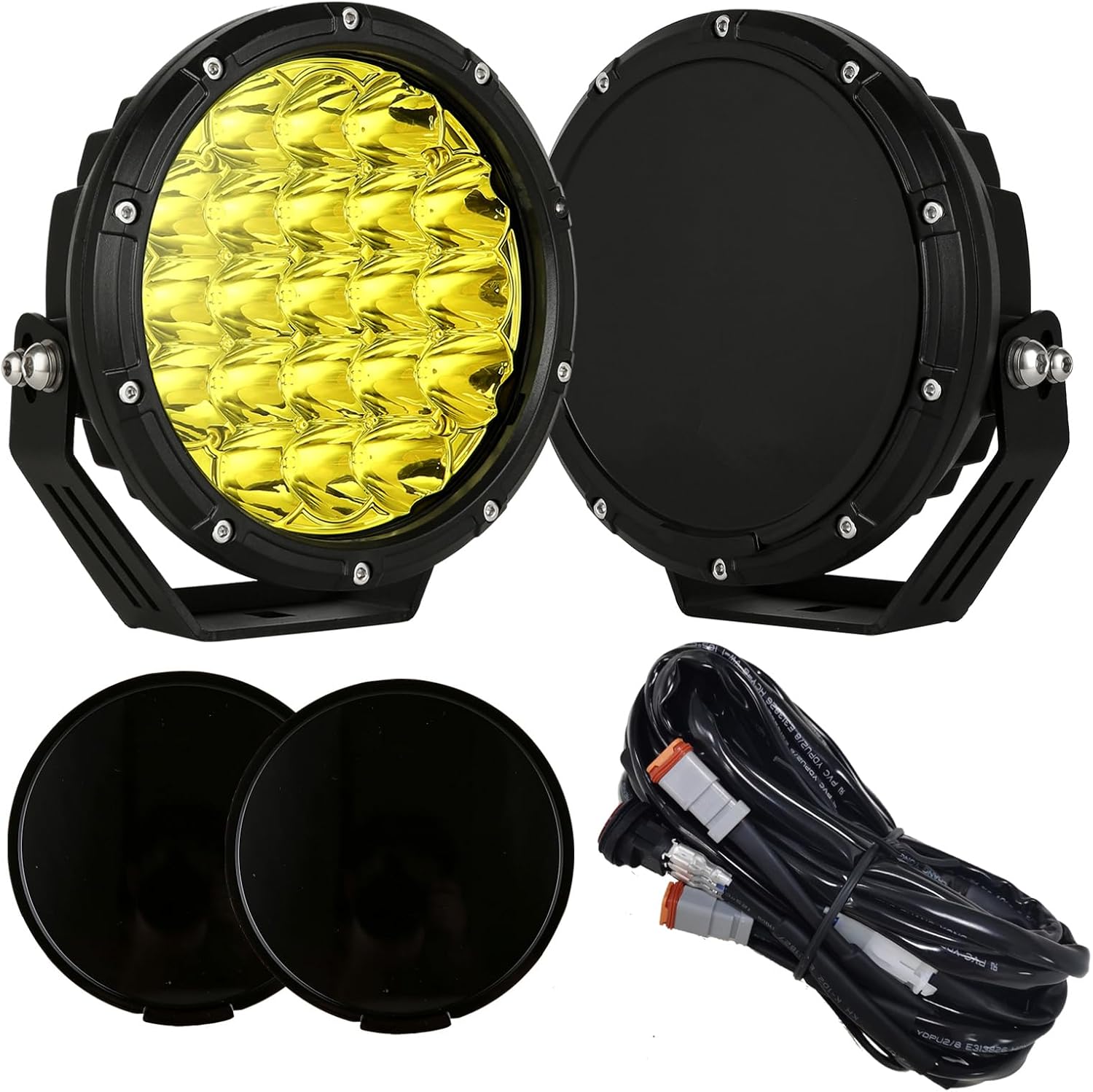 BIGLION.X 7in Amber Round Off Road Lights Pair 210W 32000LM