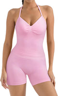 Women's Gym and Yoga Halter Backless Sportswear Set by SUUKSESS