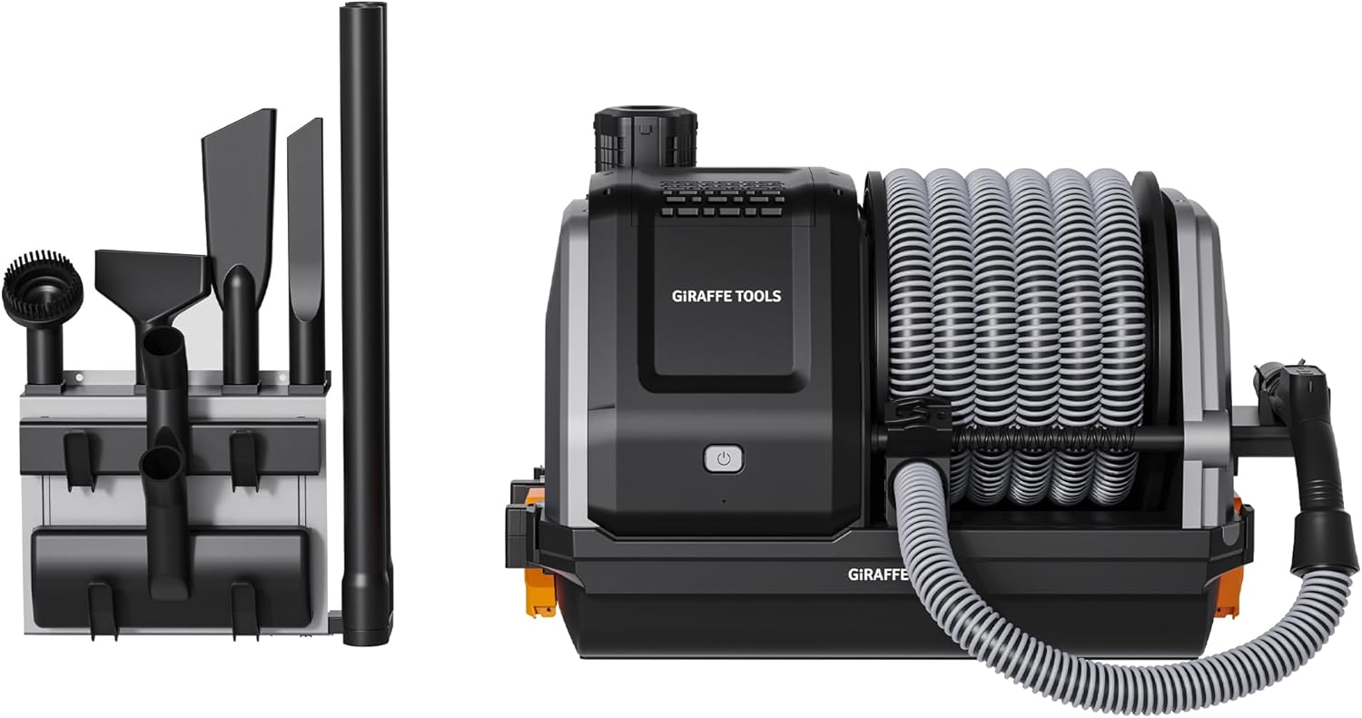 Giraffe Tools Wall-Mounted Vacuum - Powerful Cleaning with RemoteCtrl