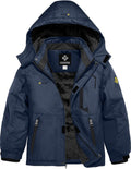 Boys Waterproof Ski Jacket with Fleece Lining - Windproof Winter Coat