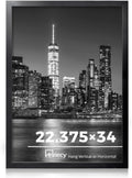 22.375 x 34 Picture Frame Black - Classic Panoramic Frame