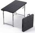 4 Feet Foldable Table Adjustable Height - Heavy Duty Portable 4FT