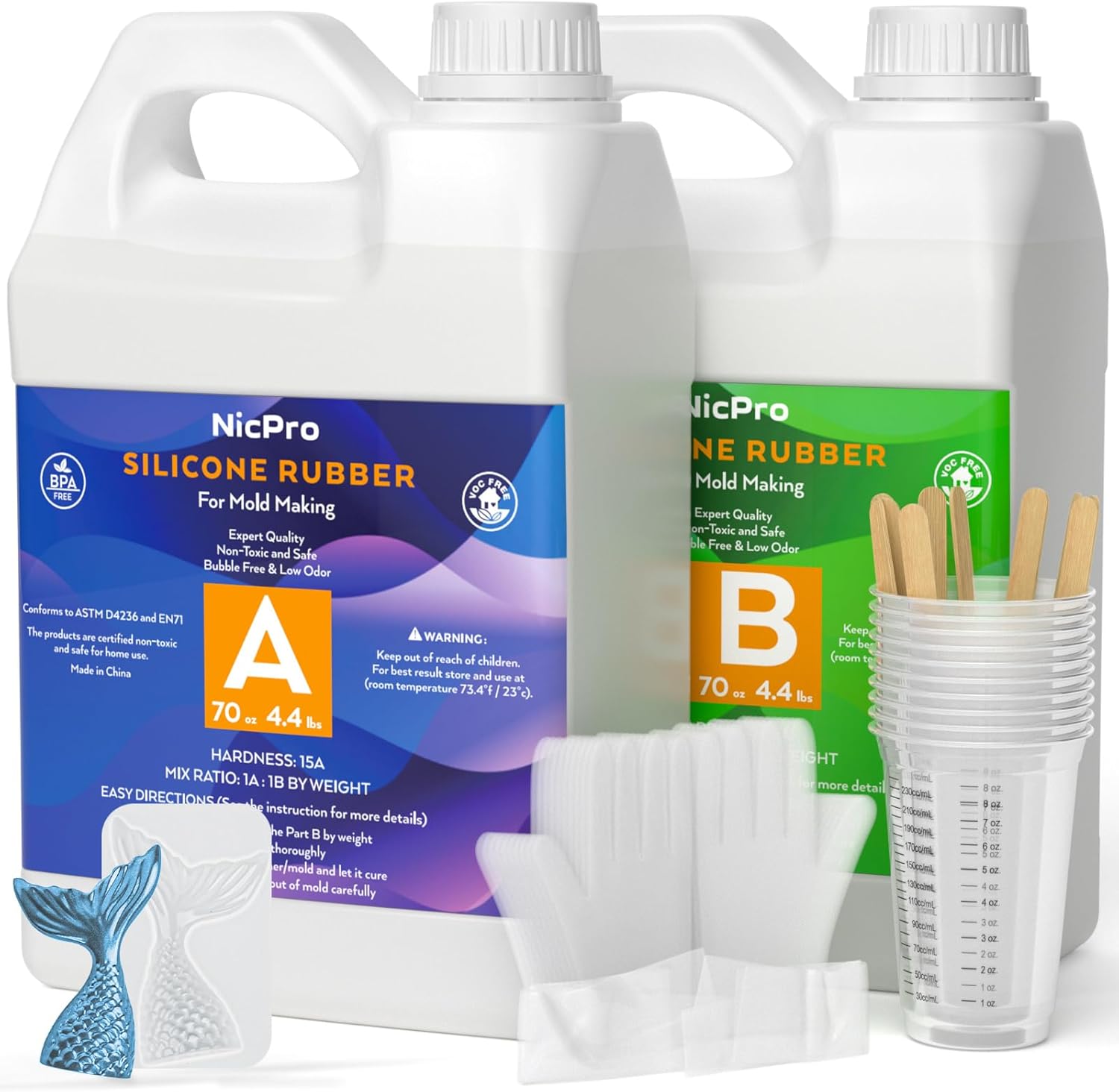 Nicpro 140oz Silicone Mold Making Kit for DIY Projects