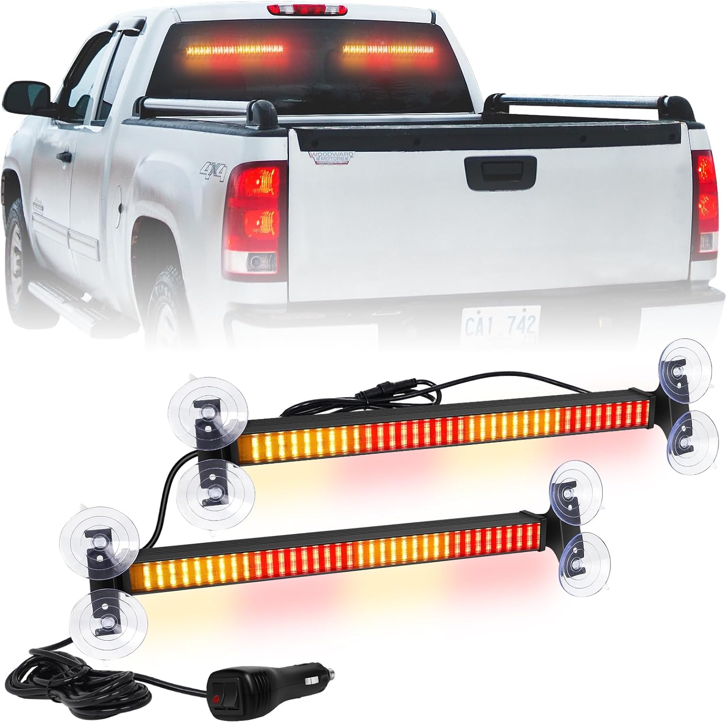 XRIDONSEN 2 in 1 Amber Red Traffic Advisor Light Bar Review