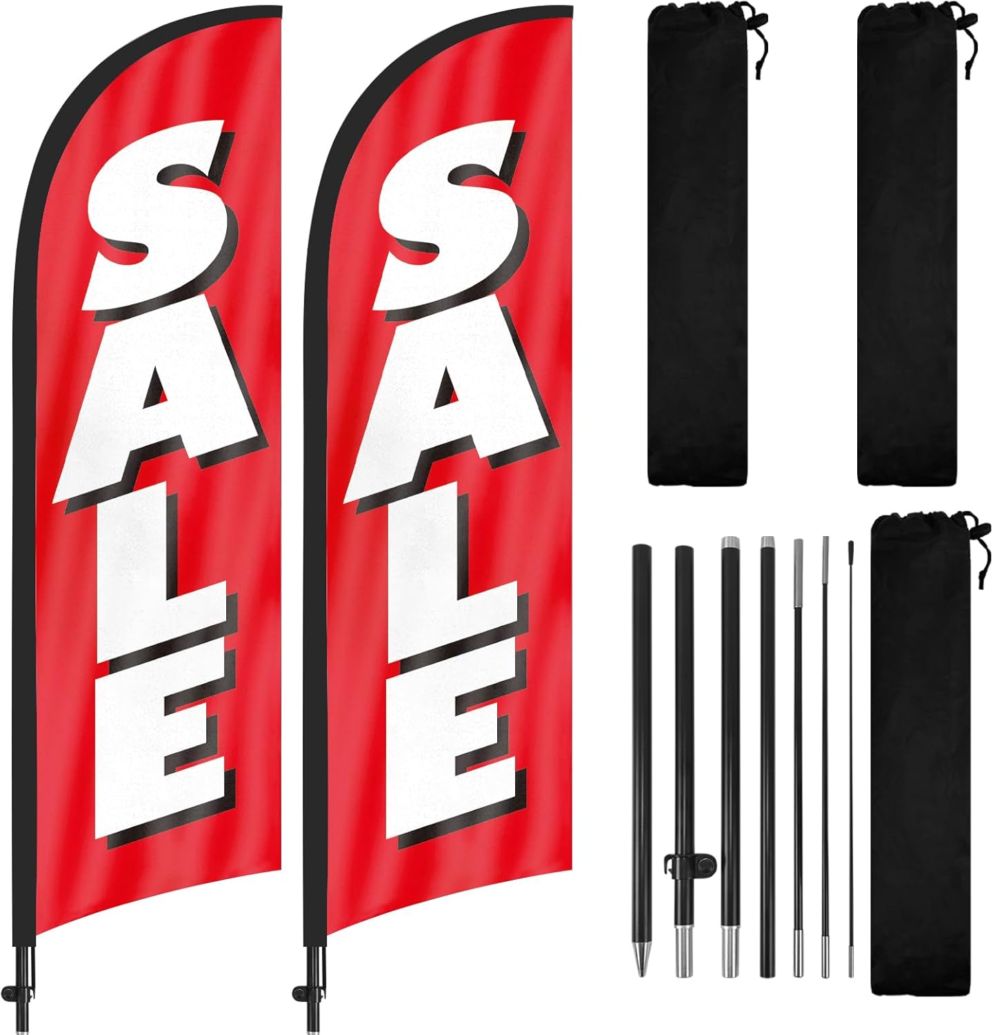 Sale Feather Flags for Business - 8Ft Swooper Flag Set