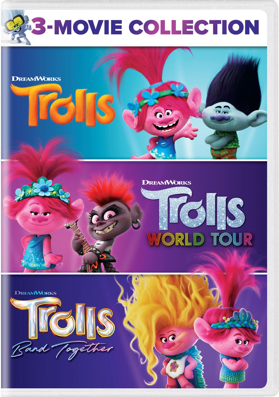 Trolls 3-Movie Collection DVD - A Colorful Musical Adventure