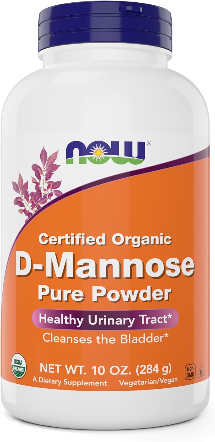 NOW Foods Pure Organic D-Mannose Powder for Urinary Health
