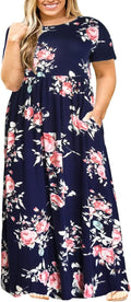 Nemidor Plus Size Maxi Dress for Curvy Women (Style QBRT)