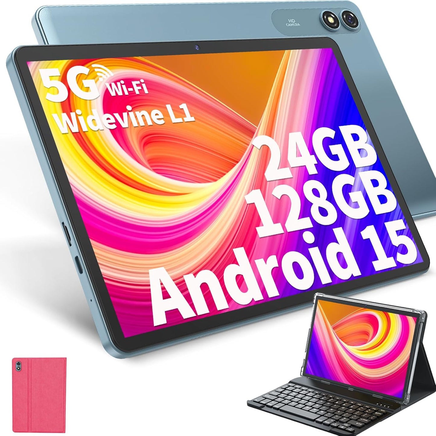 Android Tablet with Keyboard, 10 inch, 24GB RAM, 128GB Storage