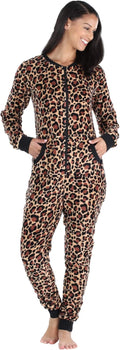 Frankie & Johnny Womens Fleece Non-Footed Onesie Loungewear - Cozy