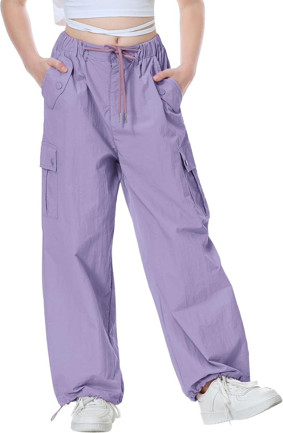 Stylish Y2K Parachute Pants for Girls - Trendy Cargo Trousers