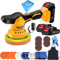 Cordless Car Buffer Polisher Kit 6 in Orbital - Dual 21V Batteries