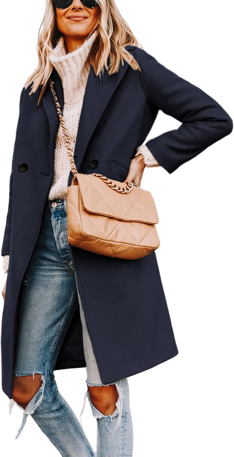 Hooever Women's Winter Wool Coat for Casual Elegance and Warmth
