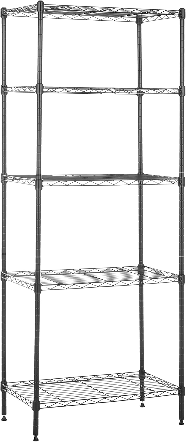 5-Shelf Multipurpose Adjustable Steel Storage Shelving Unit