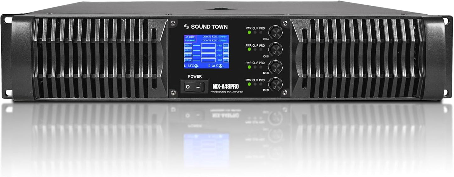 High-Power Class-AB 4-Channel PA DJ Amplifier for Superior Sound