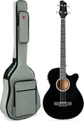 Full Size Acoustic Electric Bass Guitar - Black
