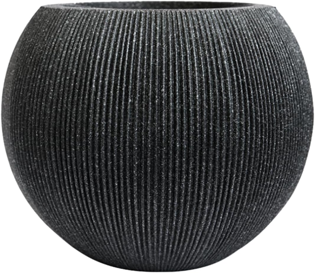 Elegant Plastic Round Black Planters for Indoor and Outdoor Use