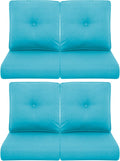 Patio Chair Cushions 4 Pack 22x24/22x26 - Thick Water-Resistant Set