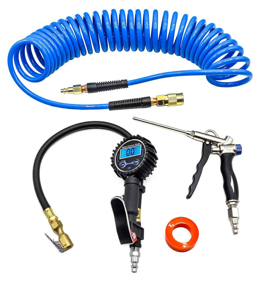 YOTOO Air Compressor Kit: 150 PSI Digital Gauge & 25' Hose