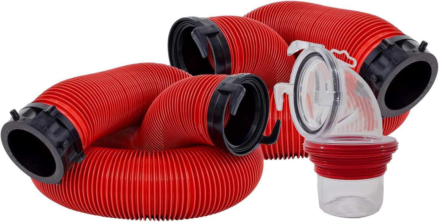 Valterra EZ Coupler 20-Foot RV Sewer Hose Kit for Easy Drainage