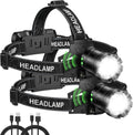 Headlamp Rechargeable 99,000LM Super Bright 2-Pack - Long-Run Beam