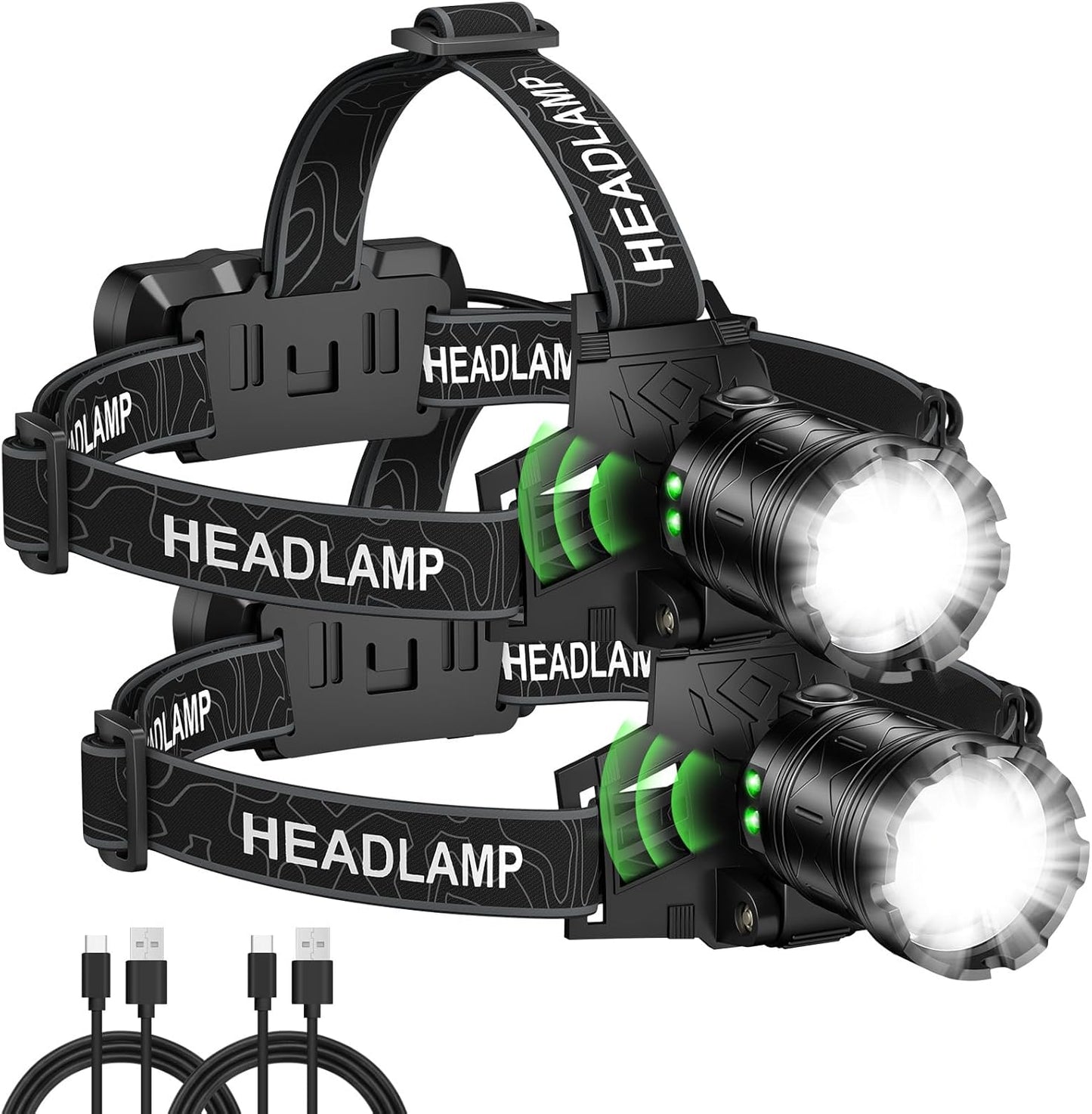 99,000LM Rechargeable Headlamp for Camping and Hiking Adventures