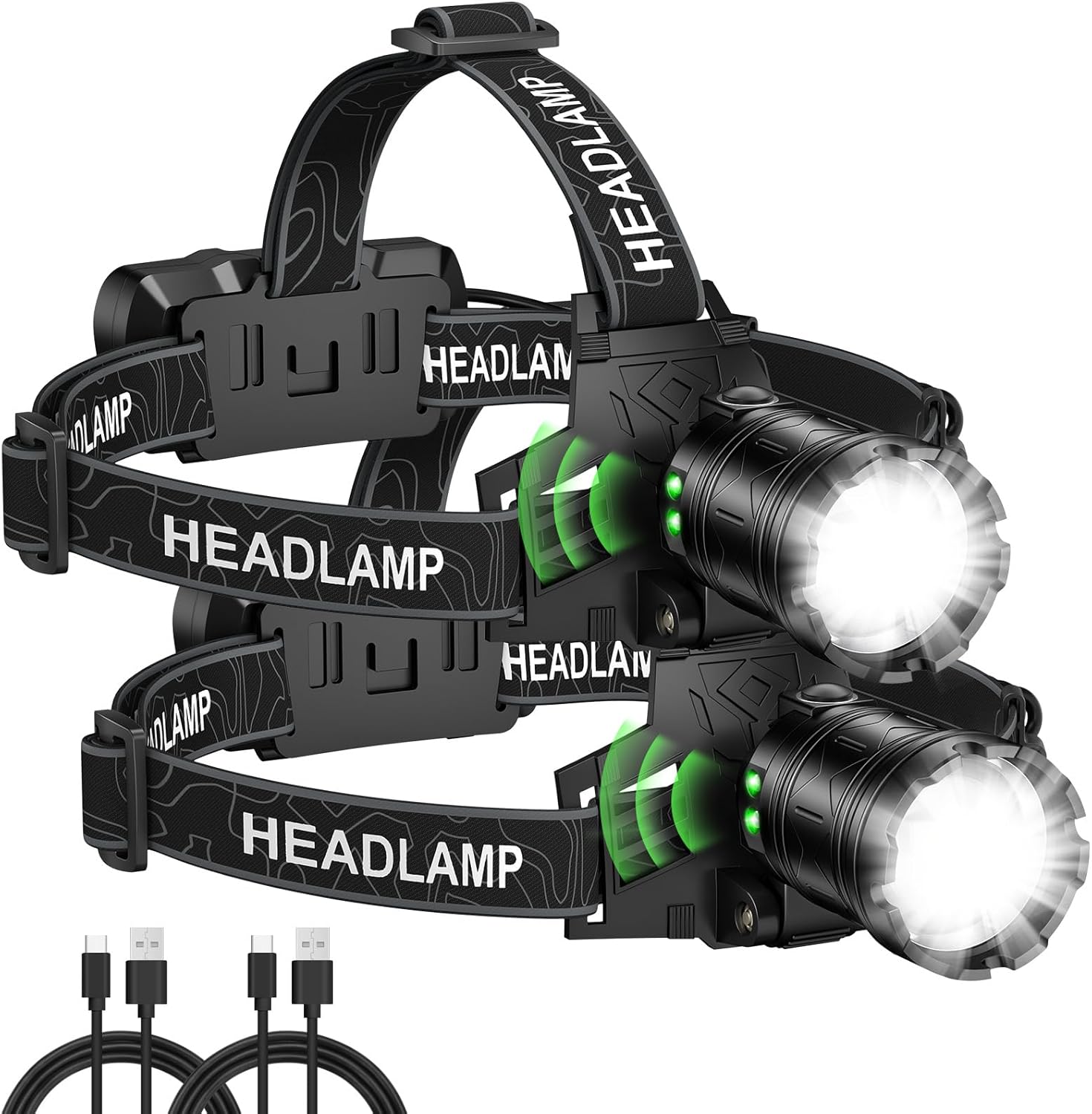 99,000LM Rechargeable Headlamp for Camping and Hiking Adventures