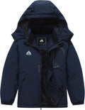 Kids Waterproof Ski Jacket Warm Winter Coat - Cozy Fleece Lined Boys