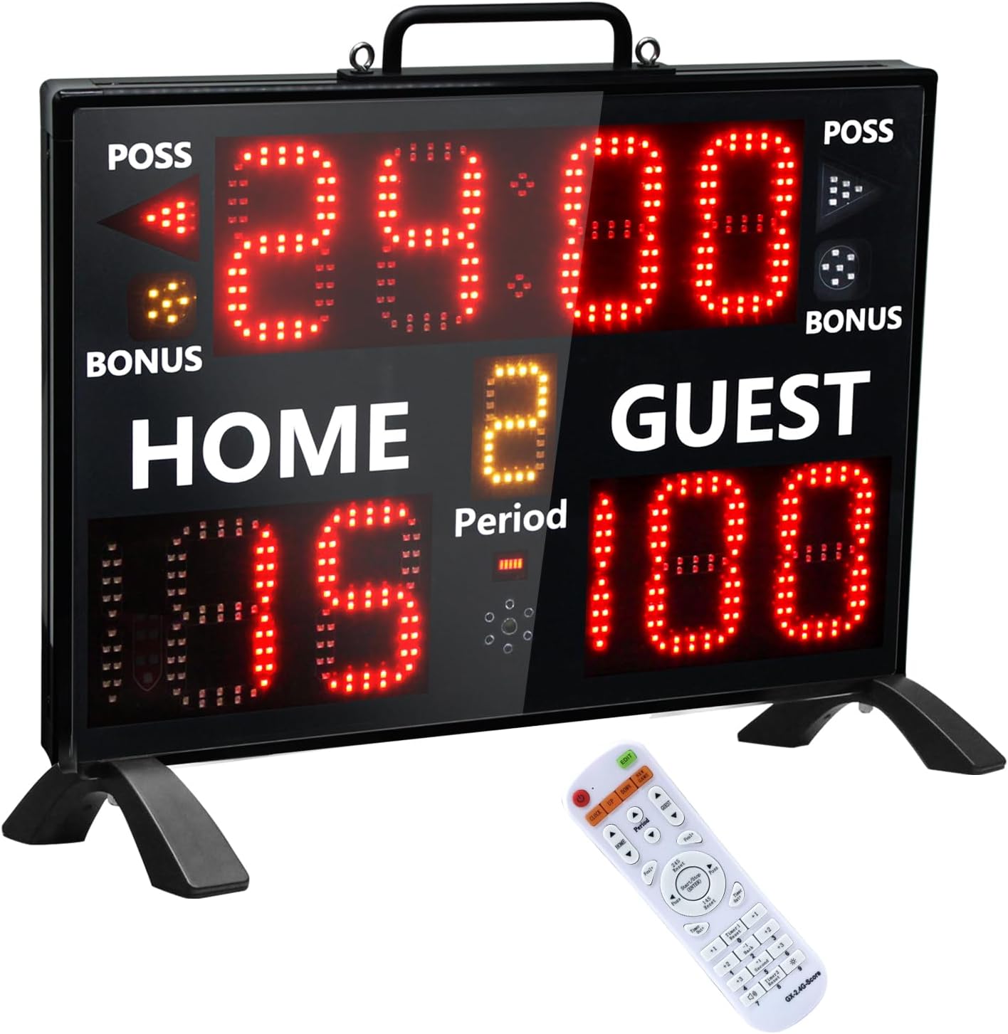 Electronic Basketball Scoreboard with Buzzer for Sports Games