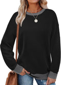 Saloogoe 2024 Color Block Sweatshirt: Stylish & Comfortable