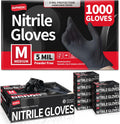 Disposable Nitrile Exam Gloves 5Mil Chemical Resistant - 1000pcs