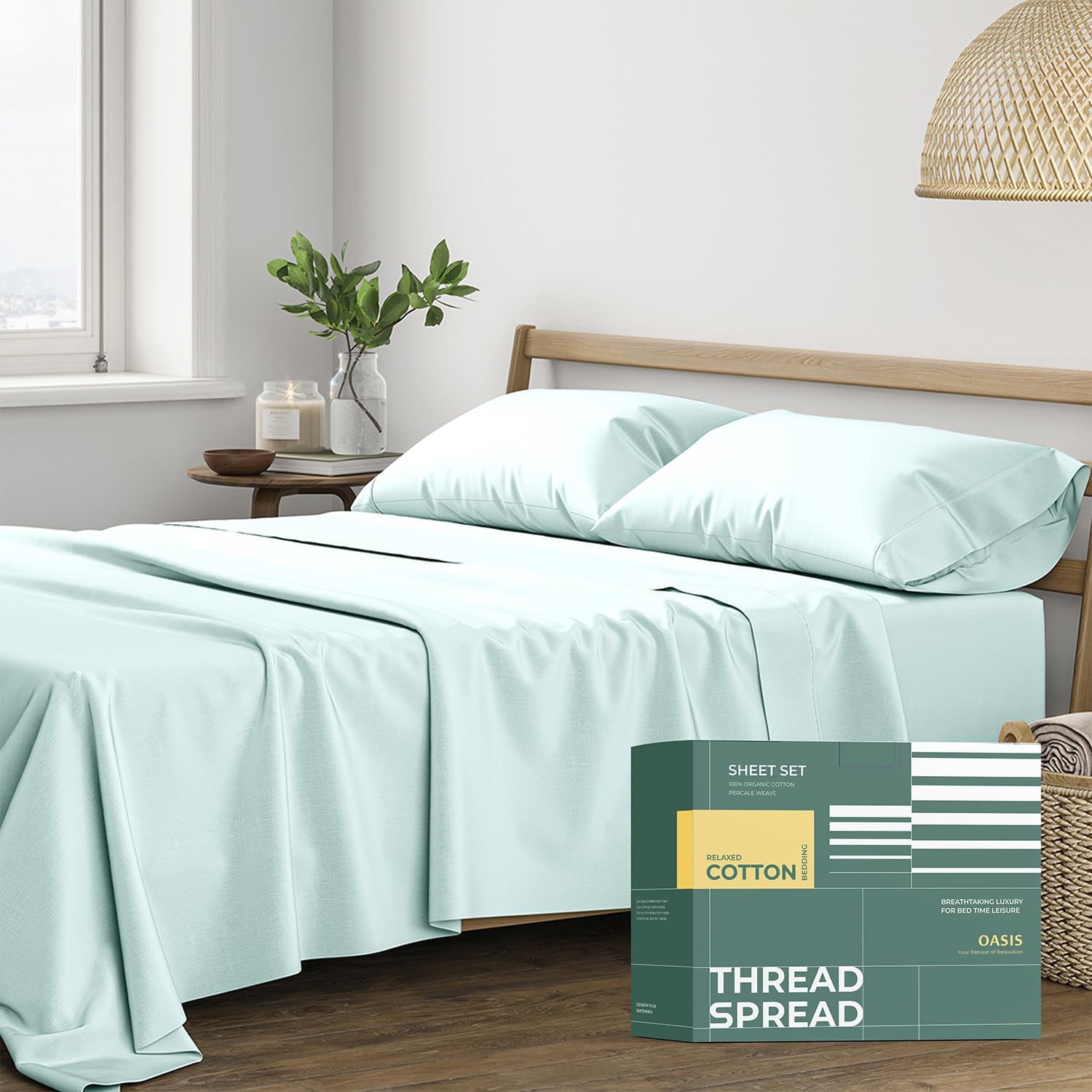 100% Organic Cotton Queen Size Sheets Set for Ultimate Comfort