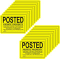 No Trespassing Signs 20 Pack Aluminum 7.09 in x 9.84 in - Durable