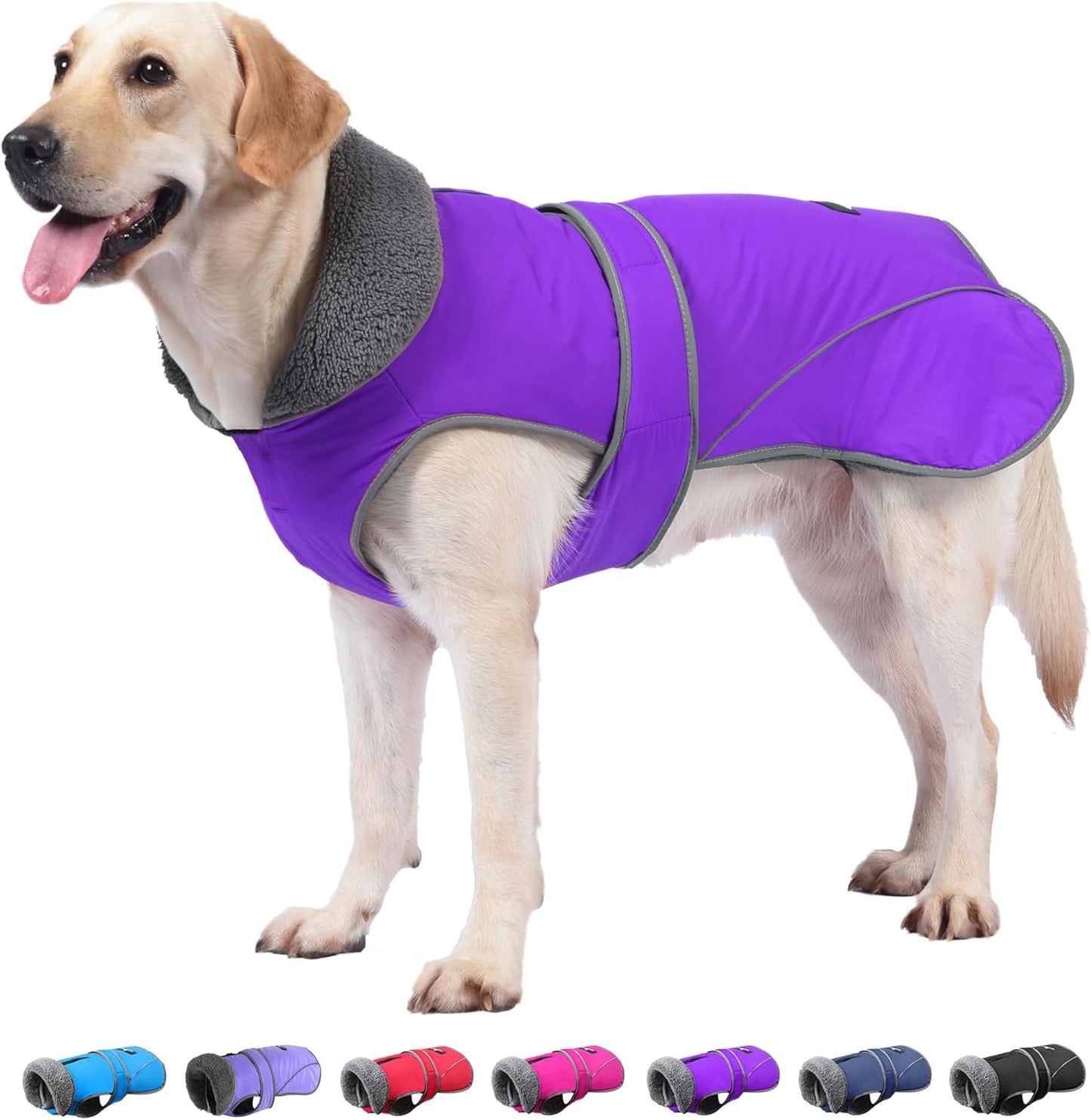 Waterproof Dog Coat for Winter with Reflective Features