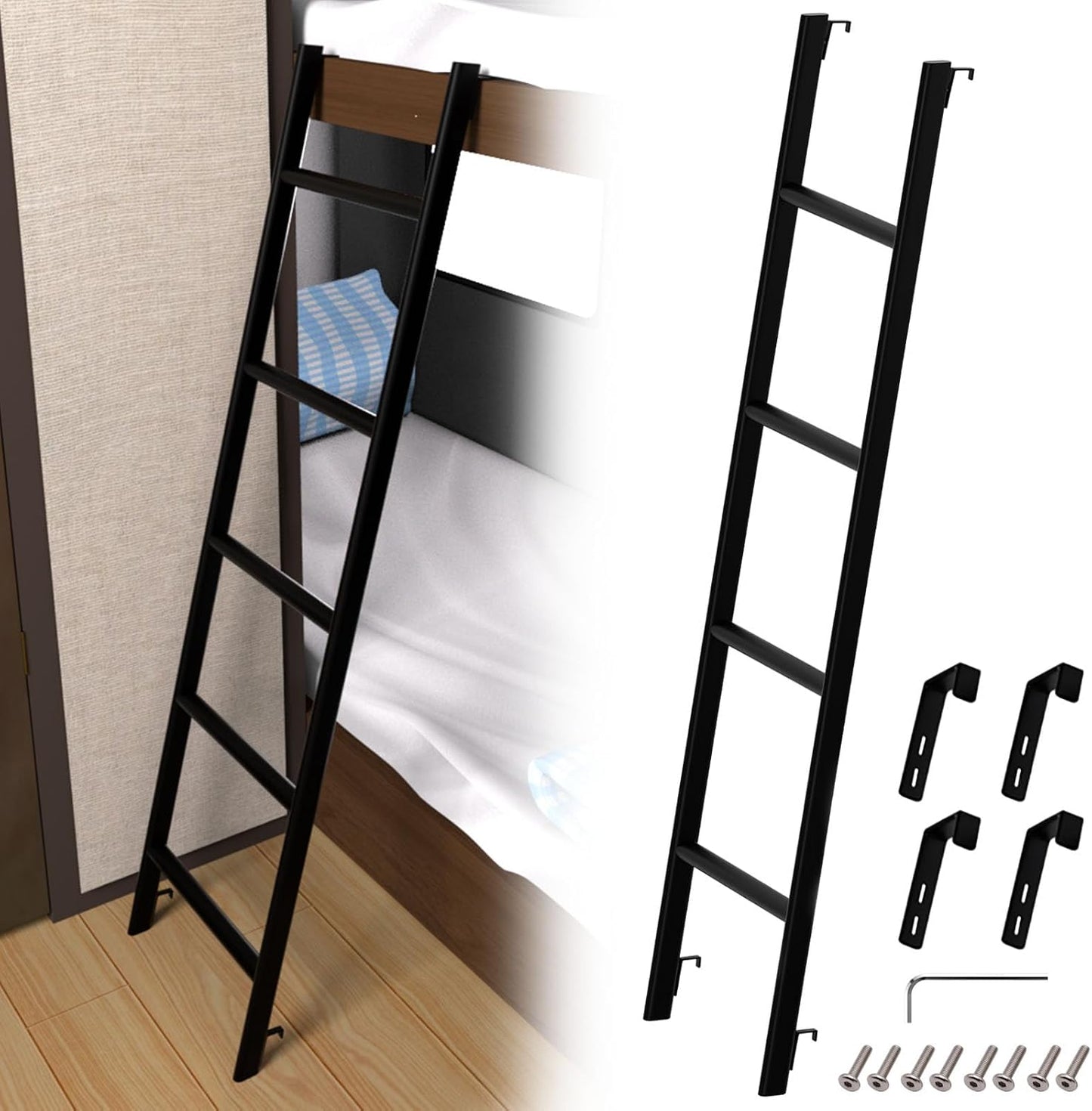 Heavy Duty RV Bunk Bed Ladder for Travel Trailers and Homes