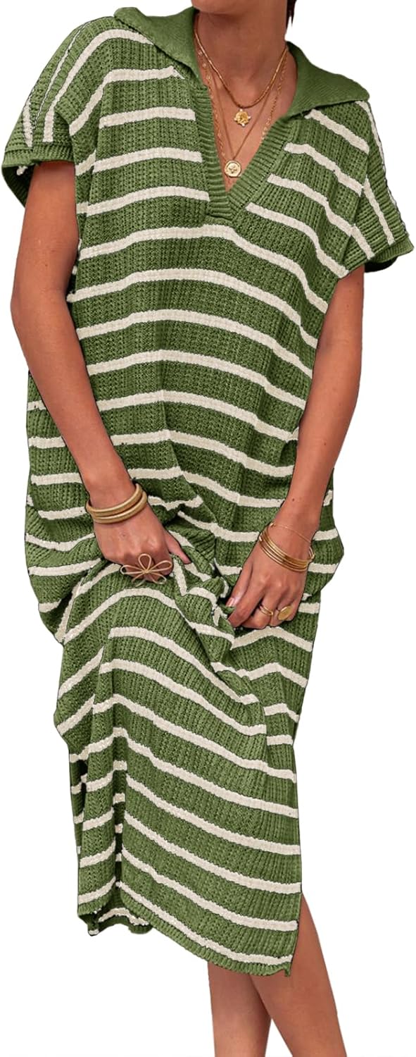 Saodimallsu Womens Striped Summer Dresses for Trendy Style