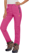MAGCOMSEN Women's Fleece Lined Waterproof Snow Ski Pants - Warm layer