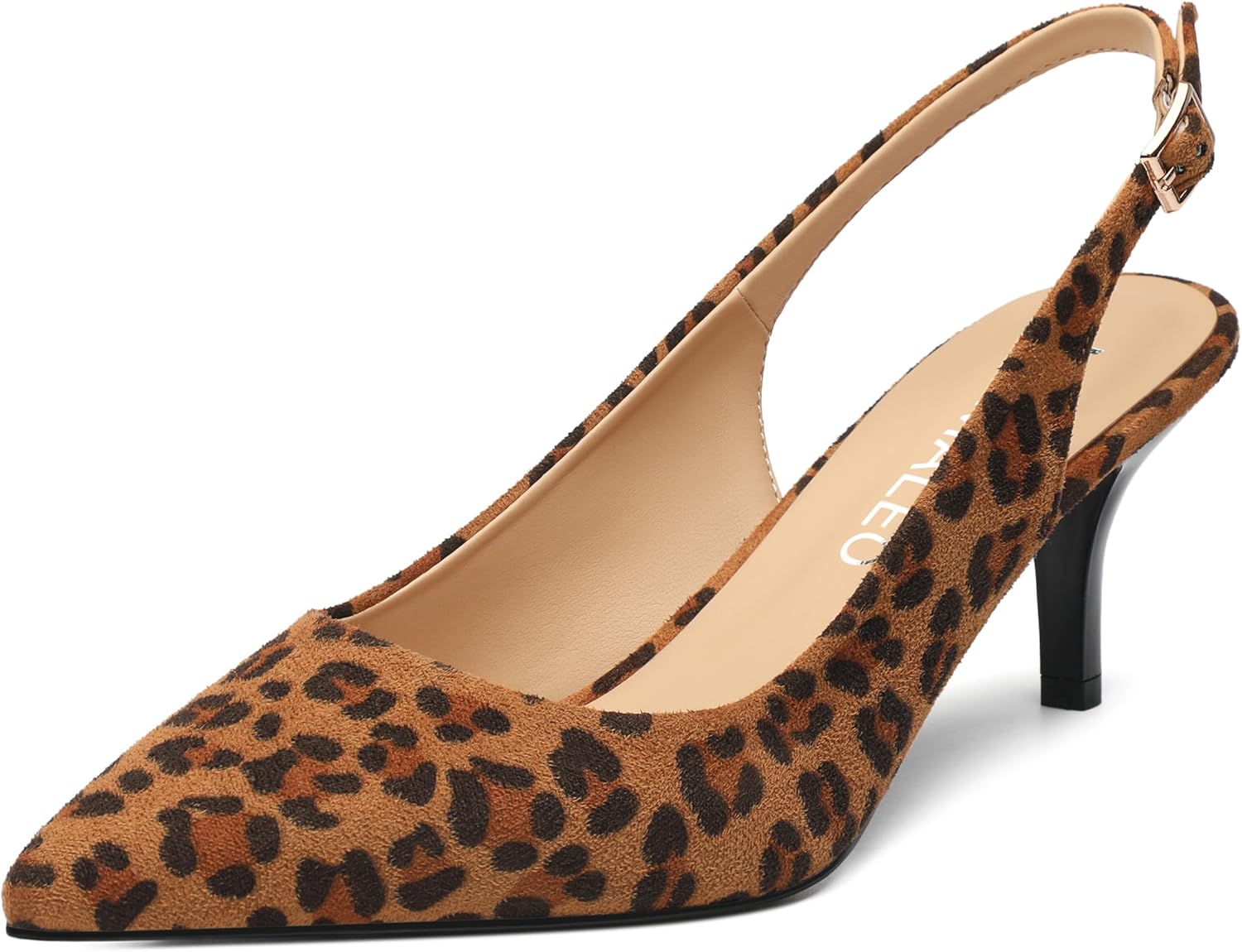 NUMALEO Slingback Heels for Women - Stylish Kitten Heels