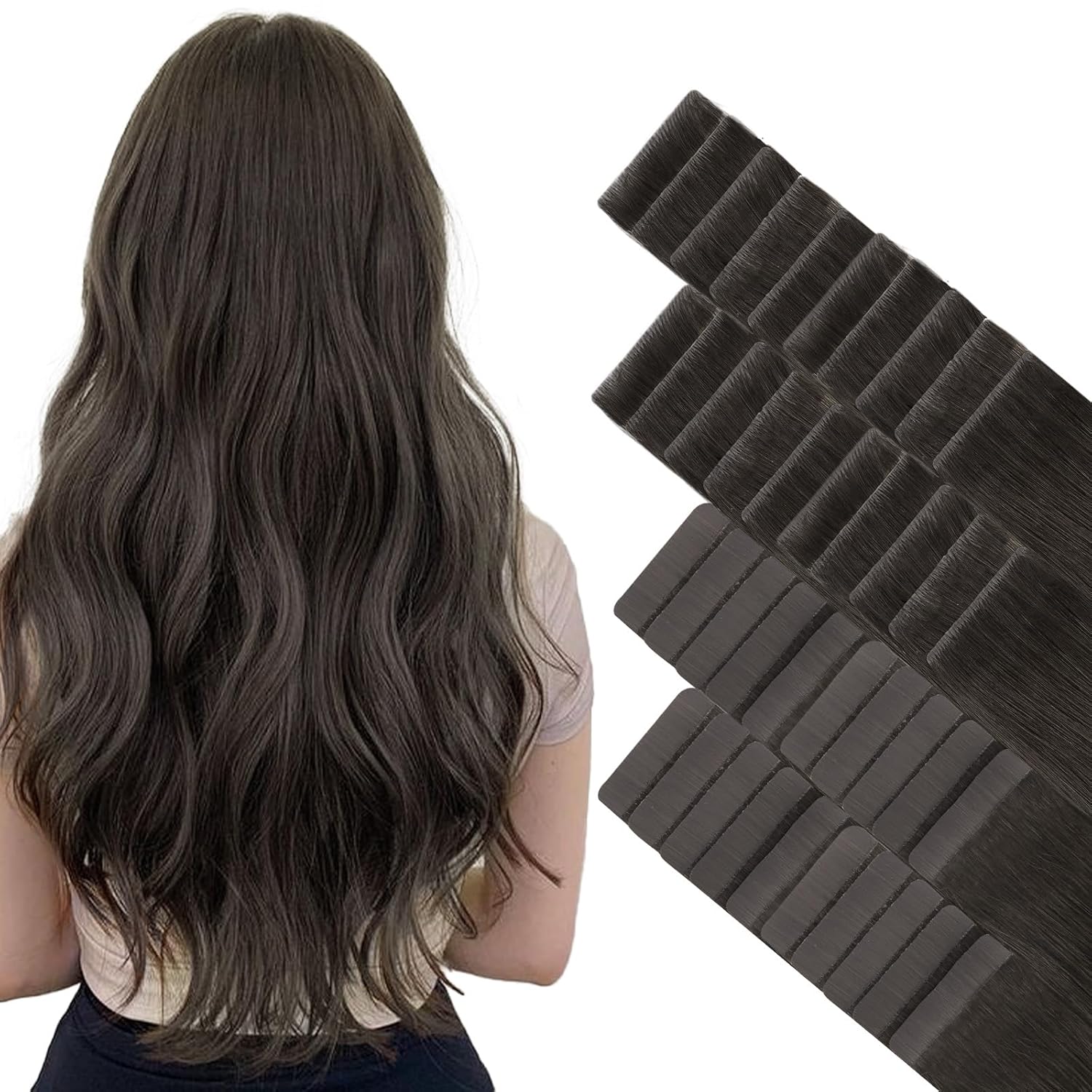 GOO GOO Invisi Edge Tape in Hair Extensions for Natural Look