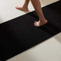 Black Bathroom Runner Rug - Luxurious Low-Pile Comfort Mat