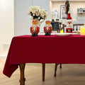 Rectangle Christmas Tablecloth 72x54 in - Luxurious Red Velvet