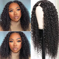 Ainmeys Curly V Part Wig 16in 180% Density - Easy Wear, Natural Blend