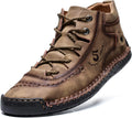 Mens Casual Leather Ankle Chukka Loafers - Lightweight Comfort