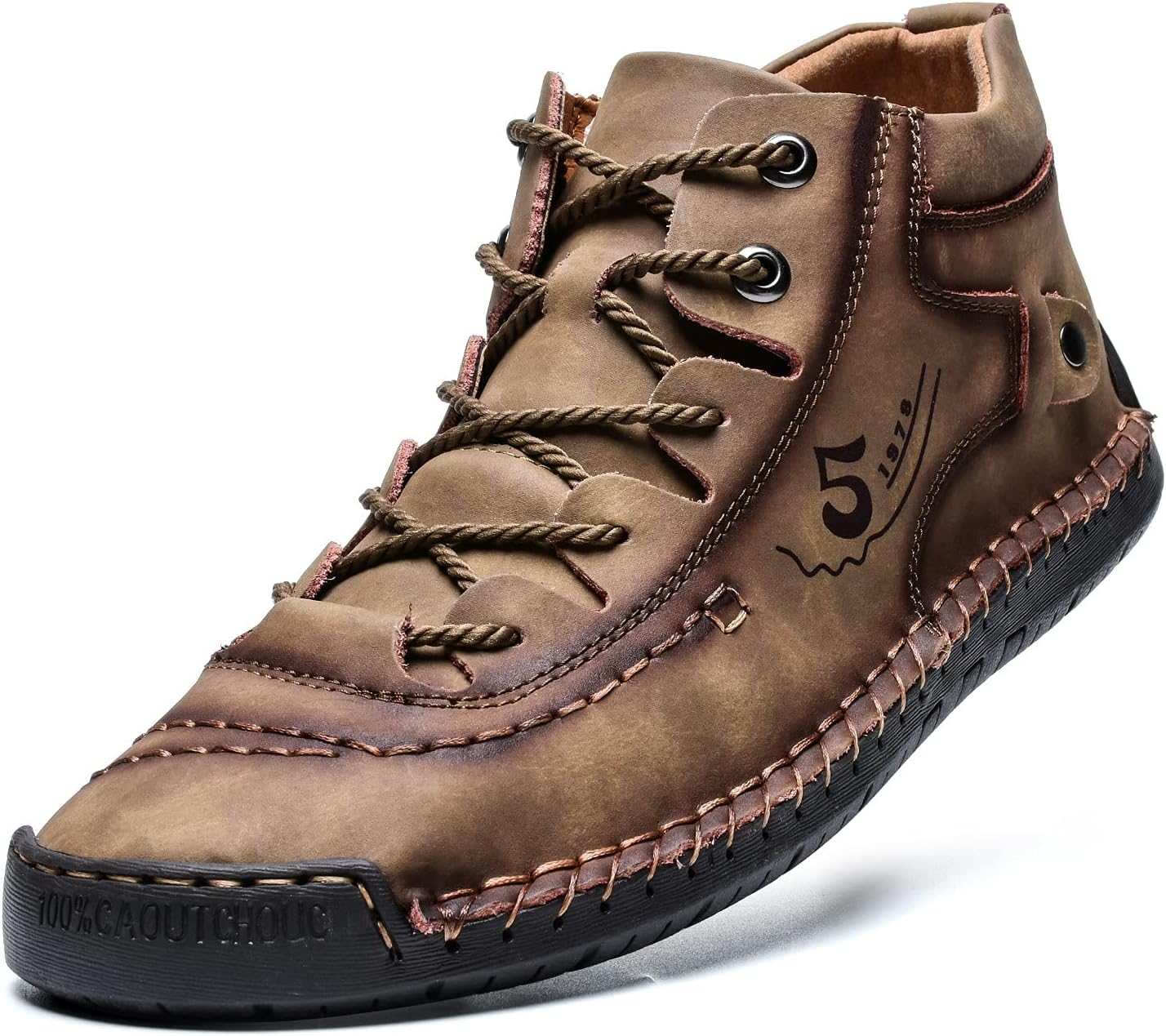 Alcubieree Mens Casual Leather Shoes for Stylish Comfort