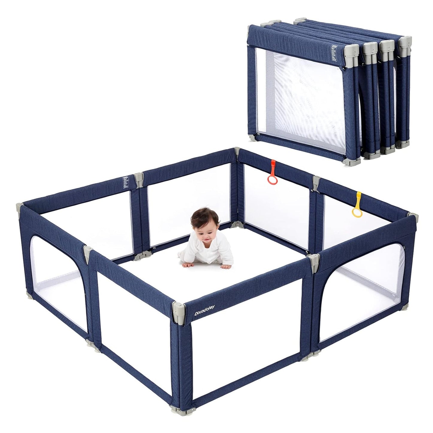 Doradotey Baby Playpen Foldable for Toddlers, Safe and Durable
