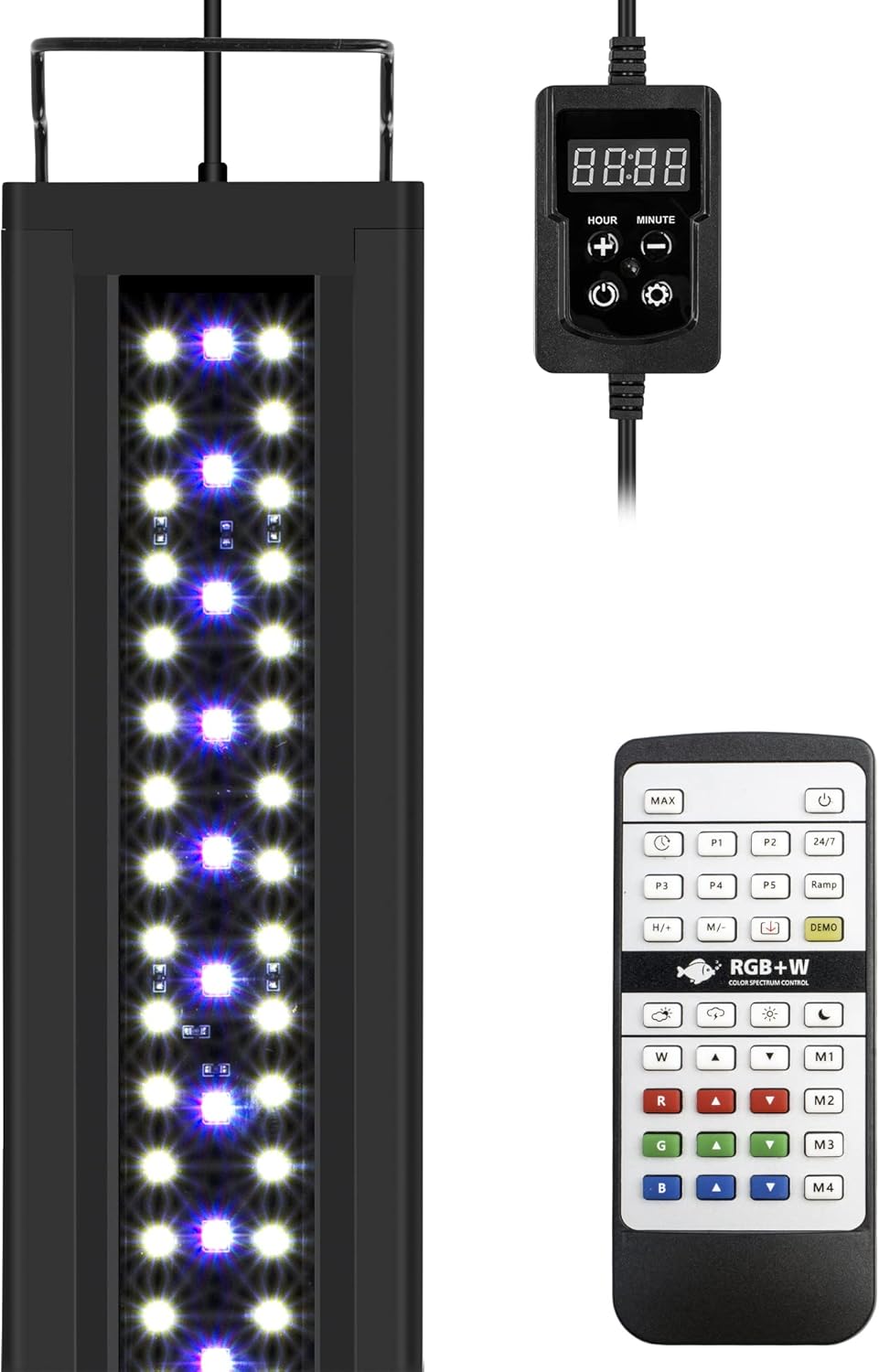 NICREW RGB+W 24/7 LED Aquarium Light for Freshwater Tanks