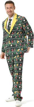 Men's Christmas Party Suit Funny Costume Novelty Jacket Trousers GET