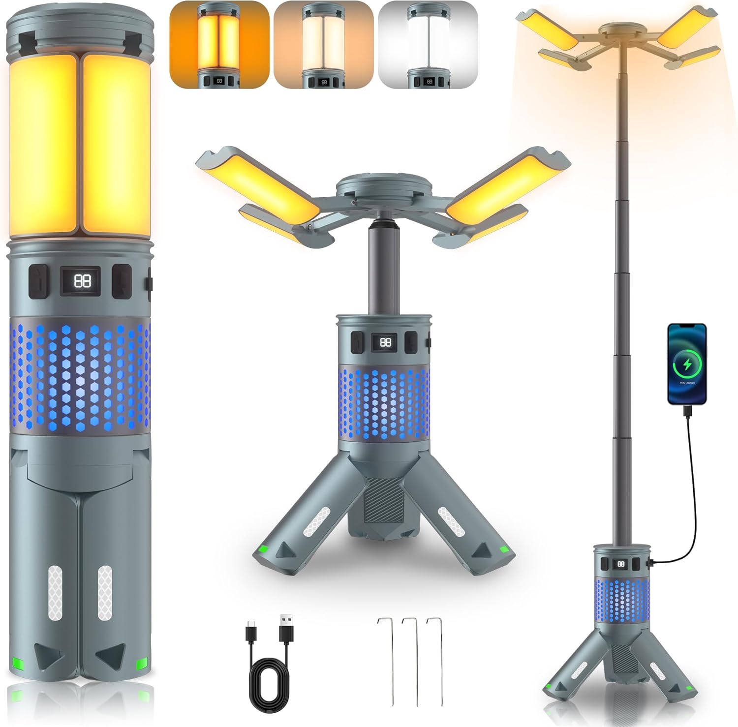 Rechargeable Telescopic Camping Lights for Outdoor Adventures