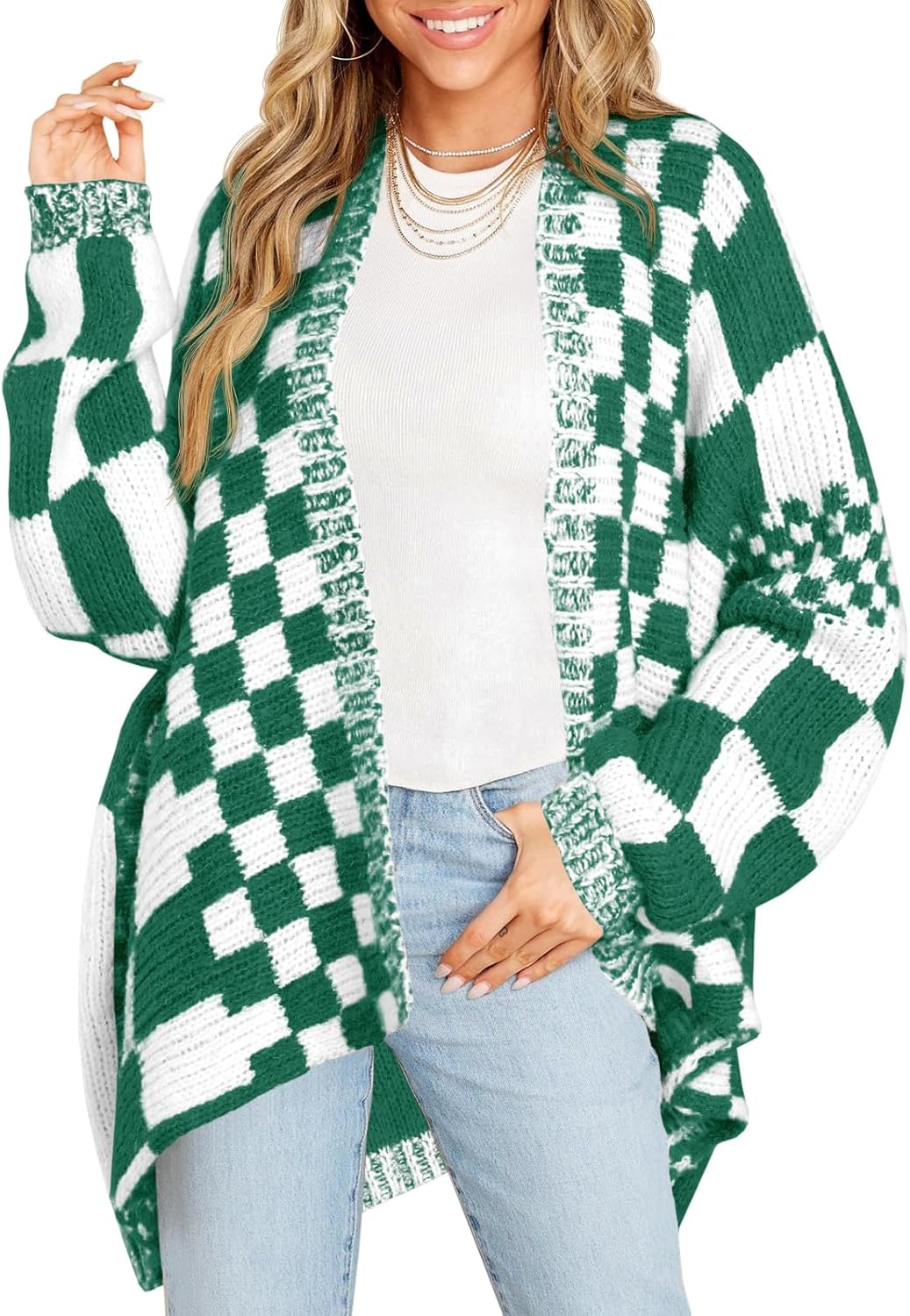 Stylish Womens Checkered Sweater Cardigans for Every Occasion