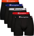 Champion mens Everyday Cotton Stretch 5-Pack Boxer Briefs - Black